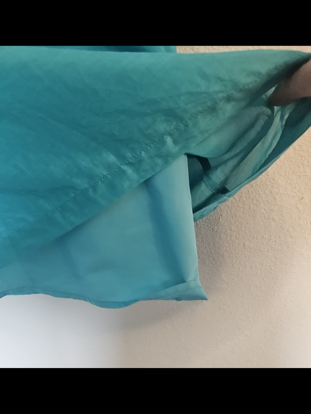 A.N.A Turquoise Ruffle V-Neck Women's Top - Picture 12 of 16